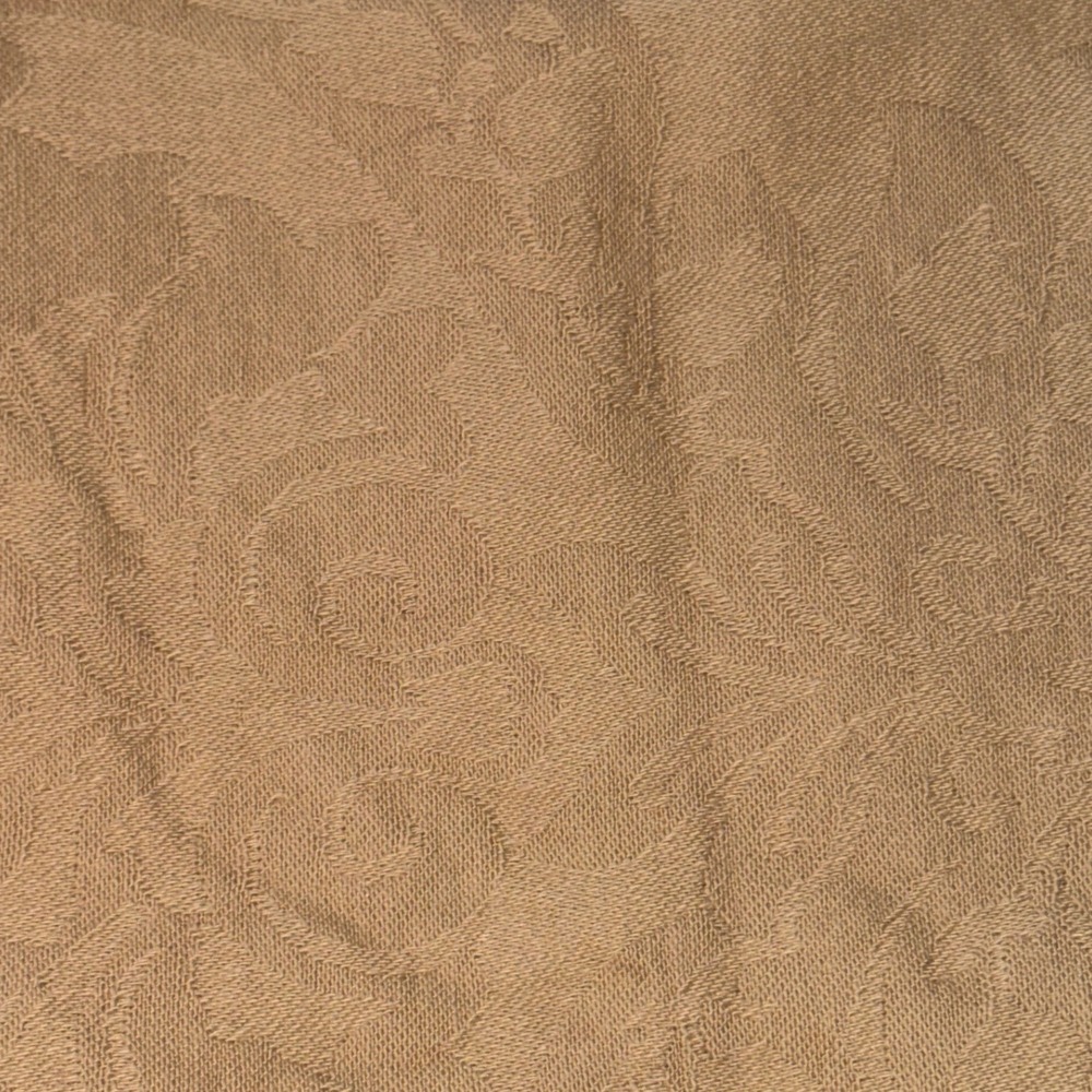 Waverly 7 Cotton Damask Dinner Napkins Tan Gold Jacquard Floral Motif Formal